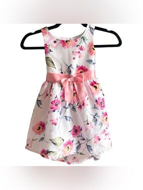 Pink & Violet 4T Girls white floral formal spring summer formal dress